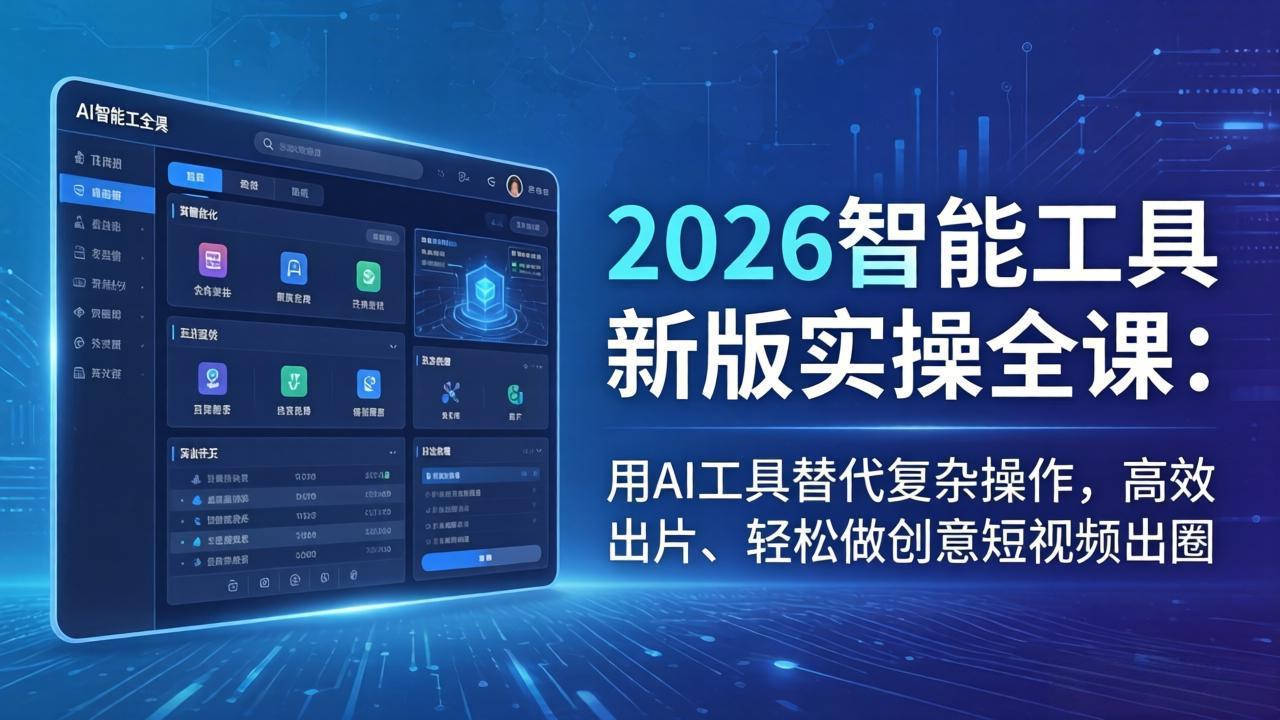 2026智能工具新版实操全课：用AI工具替代复杂操作，高效出片、轻松做创意短视频出圈创云资源分享 | 创云网创云网创 | 千项创云 | 千项笔记 | 闪电网创 | 资源站网创 | 网创干货基地 | 网创实战教程 | 网创项目大全 | 网创副业项目 | 网创引流技巧 | 网创变现玩法 | 网创零基础入门 | 网创暴利项目 | 网创蓝海项目 | 网创实操手册 | 网创资料合集 | 网创工具分享 | 网创课程资料 | 网创技术教程 | 网创运营攻略 | 网创赚钱秘籍 | 网创被动收入 | 网创轻资产创业 | 网创低成本项目 | 创云资源库 | 创云副业指南 | 创云创业项目 | 创云干货分享 | 创云实战玩法 | 创云引流脚本 | 创云变现教程 | 创云 AI 工具 | 创云无货源 | 创云 C 单玩法 | 闲鱼无货源教程 | 闲鱼倒卖项目 | 闲鱼虚拟产品 | 闲鱼引流技巧 | 闲鱼开店攻略 | 闲鱼爆款选品 | 闲鱼自动发货 | 闲鱼副业赚钱 | 闲鱼 C 单 2.0 | 闲鱼流量玩法 | 小红书起号教程 | 小红书变现玩法 | 小红书引流攻略 | 小红书爆款文案 | 小红书素材库 | 小红书运营技巧 | 小红书虚拟资源 | 小红书带货项目 | 小红书 AI 作图 | 小红书流量密码 | 淘宝无货源开店 | 淘宝蓝海选品 | 淘宝引流技巧 | 淘宝运营教程 | 淘宝虚拟产品 | 淘宝客变现 | 淘宝爆款打造 | 淘宝新店运营 | 淘宝 C 店玩法 | 淘宝副业项目 | AI 网创项目 | AI 变现教程 | AI 文案生成 | AI 作图赚钱 | AI 视频剪辑 | AI 工具合集 | AI 自动化运营 | AI 虚拟产品 | AI 副业赚钱 | AI 引流脚本 | C 单 2.0 教程 | C 单实战玩法 | C 单引流技巧 | C 单变现攻略 | C 单项目资料 | C 单零基础教学 | C 单暴利玩法 | C 单自动脚本 | C 单流量玩法 | C 单副业项目 | 无货源电商教程 | 无货源选品技巧 | 无货源开店攻略 | 无货源虚拟项目 | 无货源自动发货 | 无货源爆款玩法 | 无货源副业赚钱 | 无货源运营手册 | 无货源工具合集 | 无货源蓝海项目 | 虚拟资源项目 | 虚拟产品变现 | 虚拟资料合集 | 虚拟产品开店 | 虚拟资源引流 | 虚拟产品教程 | 虚拟资源倒卖 | 虚拟产品暴利 | 虚拟资源自动 | 虚拟副业项目 | 副业赚钱项目 | 副业零基础入门 | 副业实操教程 | 副业变现攻略 | 副业引流技巧 | 副业工具合集 | 副业资料大全 | 副业轻资产 | 副业被动收入 | 副业暴利玩法 | 网络创业项目 | 网络赚钱教程 | 网络引流技巧 | 网络变现玩法 | 网络运营攻略 | 网络干货基地 | 网络实战手册 | 网络工具分享 | 网络课程资料 | 网络蓝海项目 | 短视频变现 | 短视频引流 | 短视频教程 | 短视频素材库 | 短视频运营 | 短视频带货 | 短视频脚本 | 短视频爆款 | 短视频 AI 剪辑 | 短视频副业 | 自媒体变现 | 自媒体起号 | 自媒体运营 | 自媒体文案 | 自媒体素材 | 自媒体引流 | 自媒体教程 | 自媒体副业 | 自媒体工具 | 自媒体干货 | 电商运营教程 | 电商引流技巧 | 电商变现玩法 | 电商选品攻略 | 电商工具合集 | 电商开店教程 | 电商爆款打造 | 电商虚拟项目 | 电商副业赚钱 | 电商蓝海项目 | 引流技术教程 | 精准引流玩法 | 全自动引流 | 私域引流技巧 | 社群引流攻略 | 短视频引流 | 图文引流教程 | 引流脚本合集 | 引流干货基地 | 引流实战玩法 | 变现技巧大全 | 变现项目合集 | 变现实操教程 | 变现工具分享 | 变现攻略手册 | 暴利变现玩法 | 被动变现项目 | 轻资产变现 | 虚拟变现教程 | 副业变现秘籍 | 千像网创资源 | 千像副业教程 | 千像引流干货 | 闪电网创项目 | 闪电变现玩法 | 闪电副业赚钱 | 资源站网创库 | 资源站副业集 | 资源站引流技 | 资源站变现法创云网创