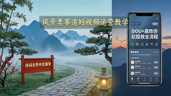 风景类赛道短视频运营教学：诗词文学中式美学，新号养号对标账号定位，DOU+高性价比投放全流程创云资源分享 | 创云网创云网创 | 千项创云 | 千项笔记 | 闪电网创 | 资源站网创 | 网创干货基地 | 网创实战教程 | 网创项目大全 | 网创副业项目 | 网创引流技巧 | 网创变现玩法 | 网创零基础入门 | 网创暴利项目 | 网创蓝海项目 | 网创实操手册 | 网创资料合集 | 网创工具分享 | 网创课程资料 | 网创技术教程 | 网创运营攻略 | 网创赚钱秘籍 | 网创被动收入 | 网创轻资产创业 | 网创低成本项目 | 创云资源库 | 创云副业指南 | 创云创业项目 | 创云干货分享 | 创云实战玩法 | 创云引流脚本 | 创云变现教程 | 创云 AI 工具 | 创云无货源 | 创云 C 单玩法 | 闲鱼无货源教程 | 闲鱼倒卖项目 | 闲鱼虚拟产品 | 闲鱼引流技巧 | 闲鱼开店攻略 | 闲鱼爆款选品 | 闲鱼自动发货 | 闲鱼副业赚钱 | 闲鱼 C 单 2.0 | 闲鱼流量玩法 | 小红书起号教程 | 小红书变现玩法 | 小红书引流攻略 | 小红书爆款文案 | 小红书素材库 | 小红书运营技巧 | 小红书虚拟资源 | 小红书带货项目 | 小红书 AI 作图 | 小红书流量密码 | 淘宝无货源开店 | 淘宝蓝海选品 | 淘宝引流技巧 | 淘宝运营教程 | 淘宝虚拟产品 | 淘宝客变现 | 淘宝爆款打造 | 淘宝新店运营 | 淘宝 C 店玩法 | 淘宝副业项目 | AI 网创项目 | AI 变现教程 | AI 文案生成 | AI 作图赚钱 | AI 视频剪辑 | AI 工具合集 | AI 自动化运营 | AI 虚拟产品 | AI 副业赚钱 | AI 引流脚本 | C 单 2.0 教程 | C 单实战玩法 | C 单引流技巧 | C 单变现攻略 | C 单项目资料 | C 单零基础教学 | C 单暴利玩法 | C 单自动脚本 | C 单流量玩法 | C 单副业项目 | 无货源电商教程 | 无货源选品技巧 | 无货源开店攻略 | 无货源虚拟项目 | 无货源自动发货 | 无货源爆款玩法 | 无货源副业赚钱 | 无货源运营手册 | 无货源工具合集 | 无货源蓝海项目 | 虚拟资源项目 | 虚拟产品变现 | 虚拟资料合集 | 虚拟产品开店 | 虚拟资源引流 | 虚拟产品教程 | 虚拟资源倒卖 | 虚拟产品暴利 | 虚拟资源自动 | 虚拟副业项目 | 副业赚钱项目 | 副业零基础入门 | 副业实操教程 | 副业变现攻略 | 副业引流技巧 | 副业工具合集 | 副业资料大全 | 副业轻资产 | 副业被动收入 | 副业暴利玩法 | 网络创业项目 | 网络赚钱教程 | 网络引流技巧 | 网络变现玩法 | 网络运营攻略 | 网络干货基地 | 网络实战手册 | 网络工具分享 | 网络课程资料 | 网络蓝海项目 | 短视频变现 | 短视频引流 | 短视频教程 | 短视频素材库 | 短视频运营 | 短视频带货 | 短视频脚本 | 短视频爆款 | 短视频 AI 剪辑 | 短视频副业 | 自媒体变现 | 自媒体起号 | 自媒体运营 | 自媒体文案 | 自媒体素材 | 自媒体引流 | 自媒体教程 | 自媒体副业 | 自媒体工具 | 自媒体干货 | 电商运营教程 | 电商引流技巧 | 电商变现玩法 | 电商选品攻略 | 电商工具合集 | 电商开店教程 | 电商爆款打造 | 电商虚拟项目 | 电商副业赚钱 | 电商蓝海项目 | 引流技术教程 | 精准引流玩法 | 全自动引流 | 私域引流技巧 | 社群引流攻略 | 短视频引流 | 图文引流教程 | 引流脚本合集 | 引流干货基地 | 引流实战玩法 | 变现技巧大全 | 变现项目合集 | 变现实操教程 | 变现工具分享 | 变现攻略手册 | 暴利变现玩法 | 被动变现项目 | 轻资产变现 | 虚拟变现教程 | 副业变现秘籍 | 千像网创资源 | 千像副业教程 | 千像引流干货 | 闪电网创项目 | 闪电变现玩法 | 闪电副业赚钱 | 资源站网创库 | 资源站副业集 | 资源站引流技 | 资源站变现法创云网创
